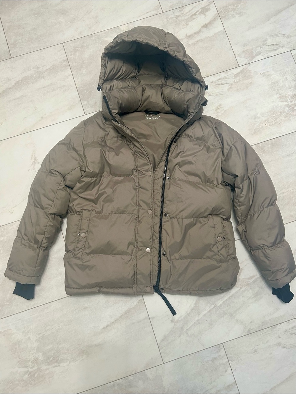 Women’s Quince Down Puffer Jacket in Taupe/ Brownish Gray size M